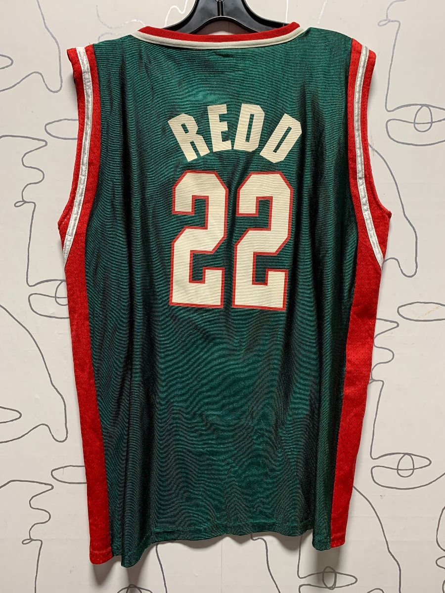 Shop Adidas NBA Bucks Redd 22 White Sleeveless Jersey