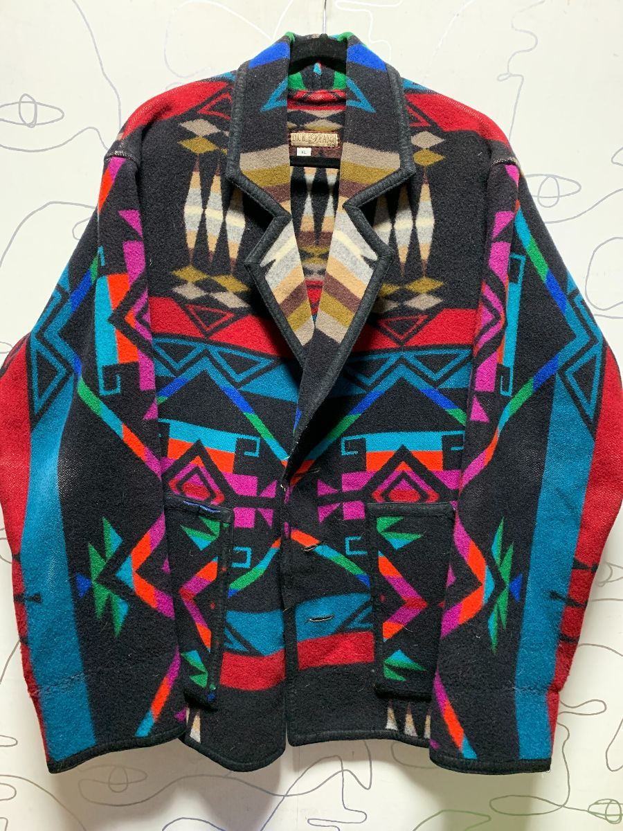 Pendleton Style Navajo Wool Blazer As-is | Boardwalk Vintage