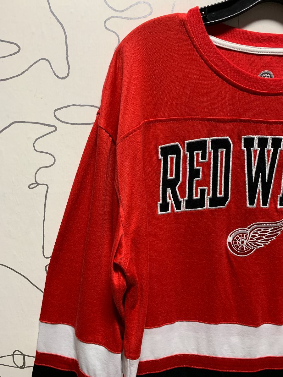 Vintage 90s Detroit Red Wings NHL Hockey Embroidered Crewneck Sweatshirt  (L)
