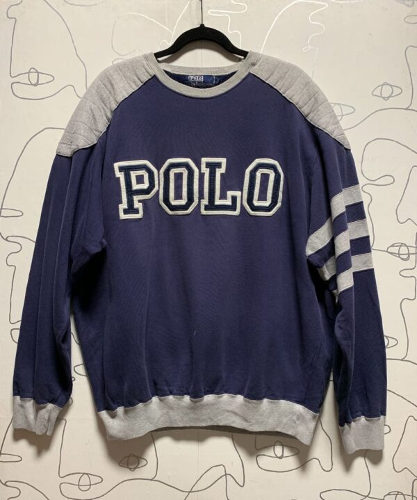 product details: 1990S EMBROIDERED POLO RUGBY STYLE PULLOVER SWEATSHIRT AS-IS photo