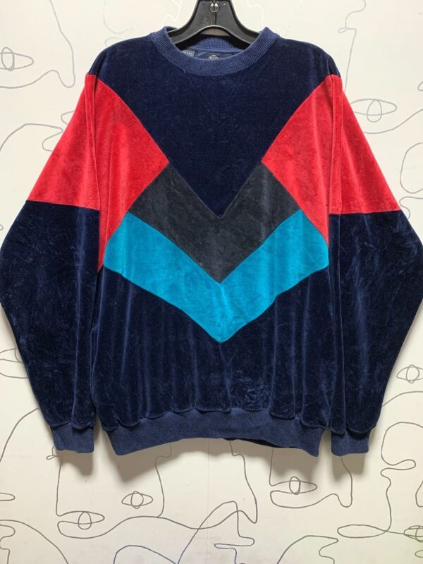 product details: COLORBLOCK VELOUR PULLOVER SWEATSHIRT photo