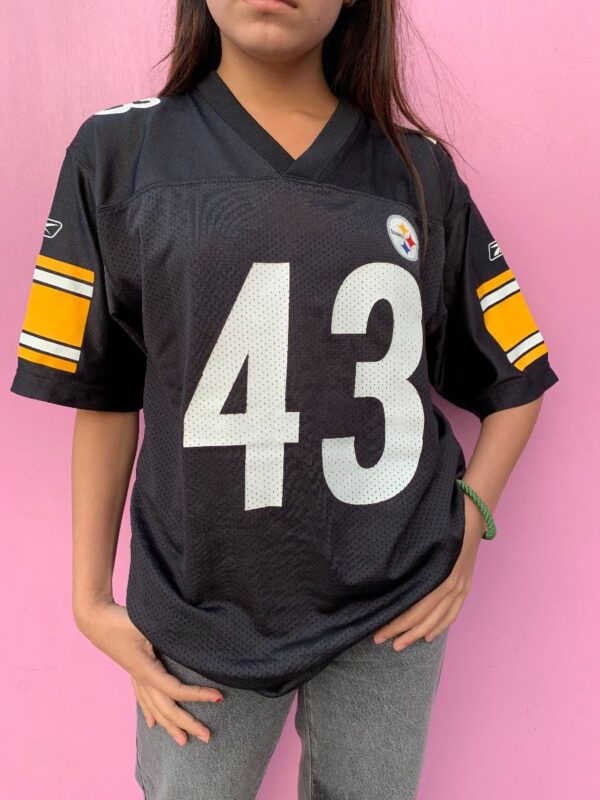 product details: NFL PITTSBURG STEELERS TROY POLAMALU #43 FOOTBALL JERSEY photo