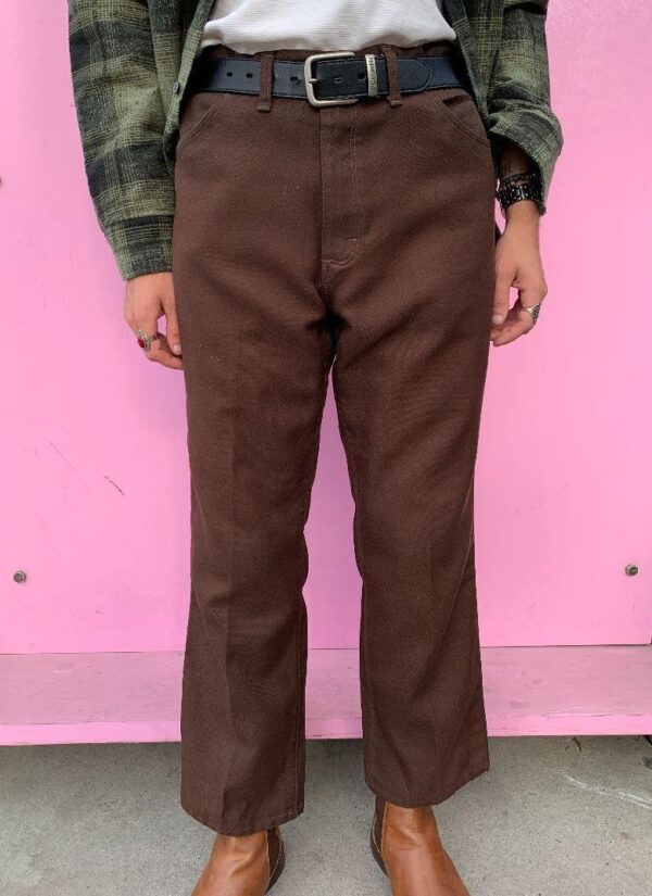 product details: AS-IS VINTAGE POLYESTER WRANGLER KICK FLARE PANTS photo