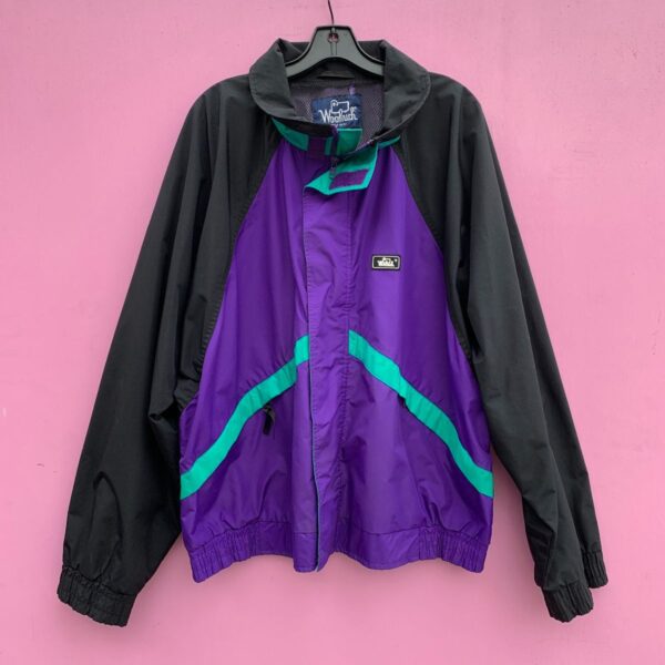 product details: 1990S COLOR BLOCK WOOLRICH WINTER SHELL WINDBREAKER STYLE  JACKET photo