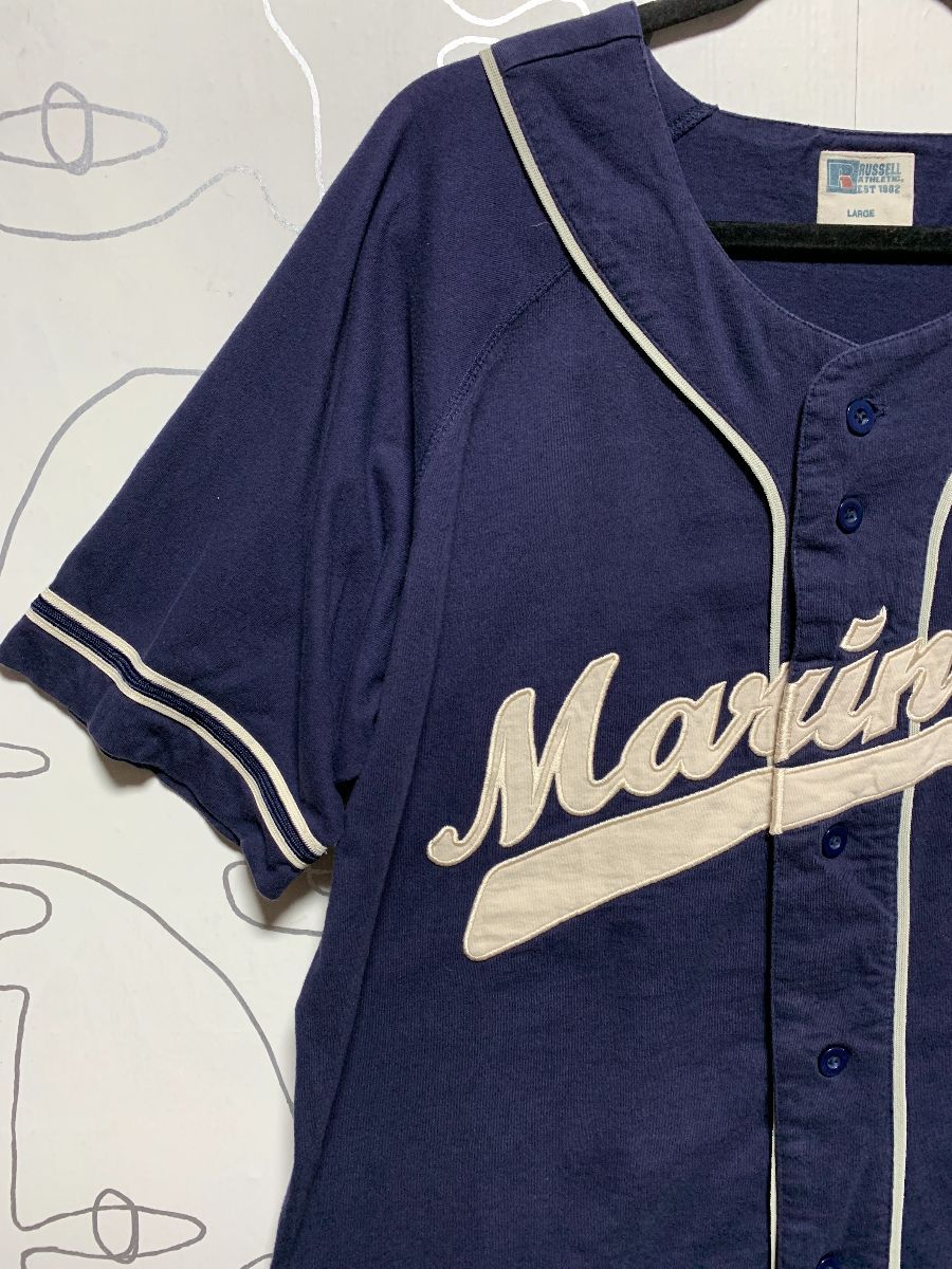 Seattle Mariners Vintage 90s Baseball Jersey Stitched Blue 