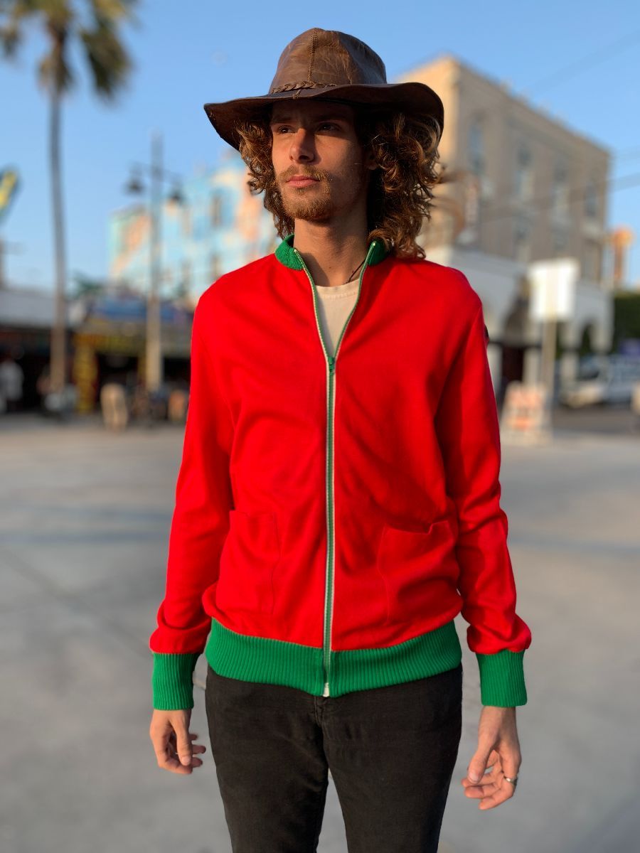 Rad Retro Super Bright Gucci Color-way Knit Zip Up Track Jacket