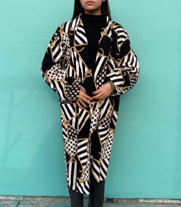 product details: NAUTICAL ROPE PRINT LONG DUSTER JACKET photo