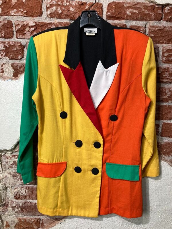 product details: COLORBLOCK DOUBLE BREASTED BLAZER photo