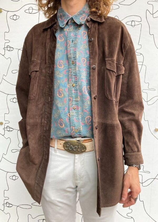product details: 1990S BROWN SUEDE SHIRT JACKET photo