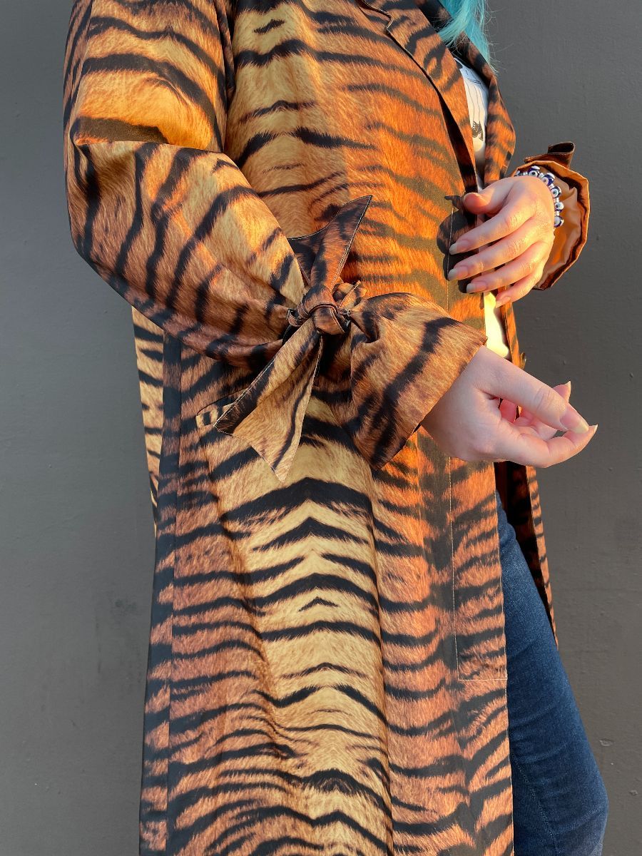 Tiger Print Trench Coat - Men - OBSOLETES DO NOT TOUCH