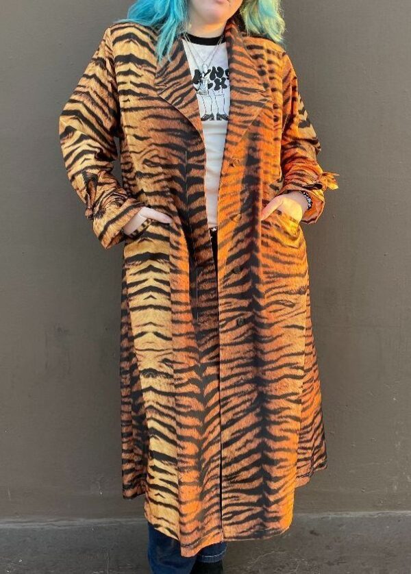 product details: TIGER SCREEN PRINTED RAINCOAT TRENCH photo