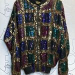 1980S INDIAN SILK SEQUINED BOMBER JACKET