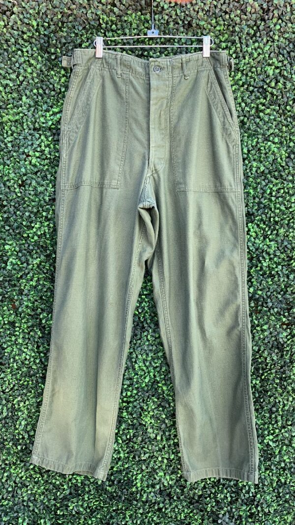 product details: OLIVE GREEN MILITARY PANTS photo