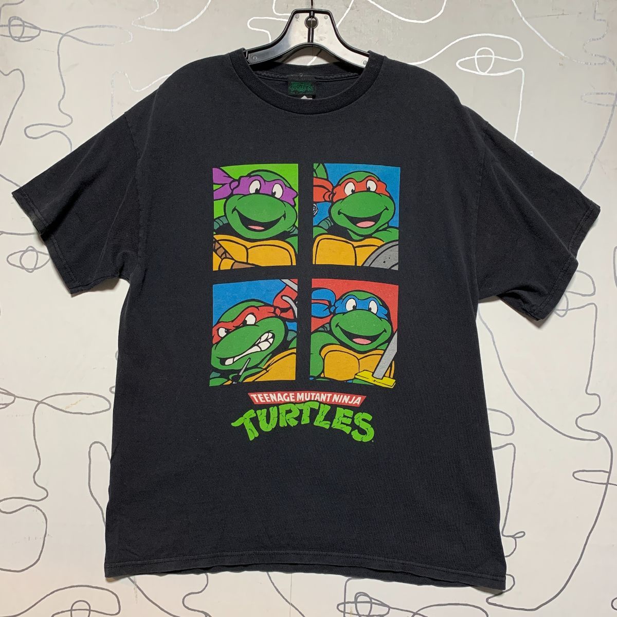 Maglietta TMNT Tartarughe Ninja Unisex Adulto | Retro Con Il Gruppo Originale | 100% Cotone Taglia L | Ideale Per Fan E Collezionisti