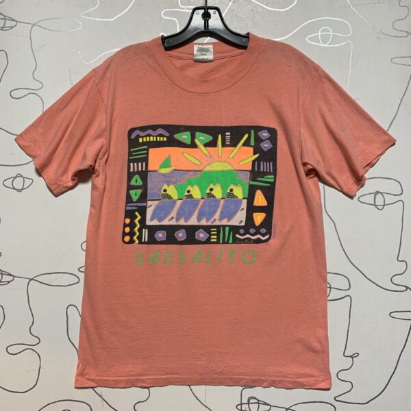 product details: FUN 1980S-90S SAUSALITO BEACH GRAPHIC T-SHIRT SINGLE STITCH photo