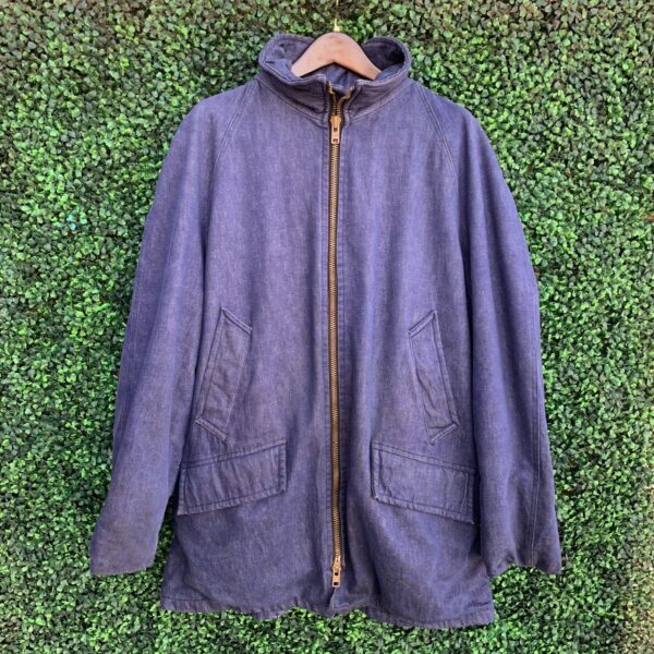 product details: THICK DENIM HOODED COAT WITH WOOL BLEND LINING photo