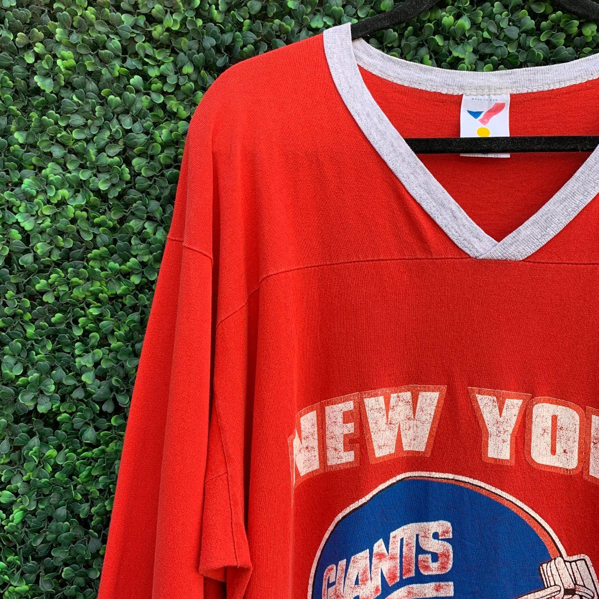 Vintage 1980's NY Giants Jersey Style 3/4 Sleeve Tee – Electric West