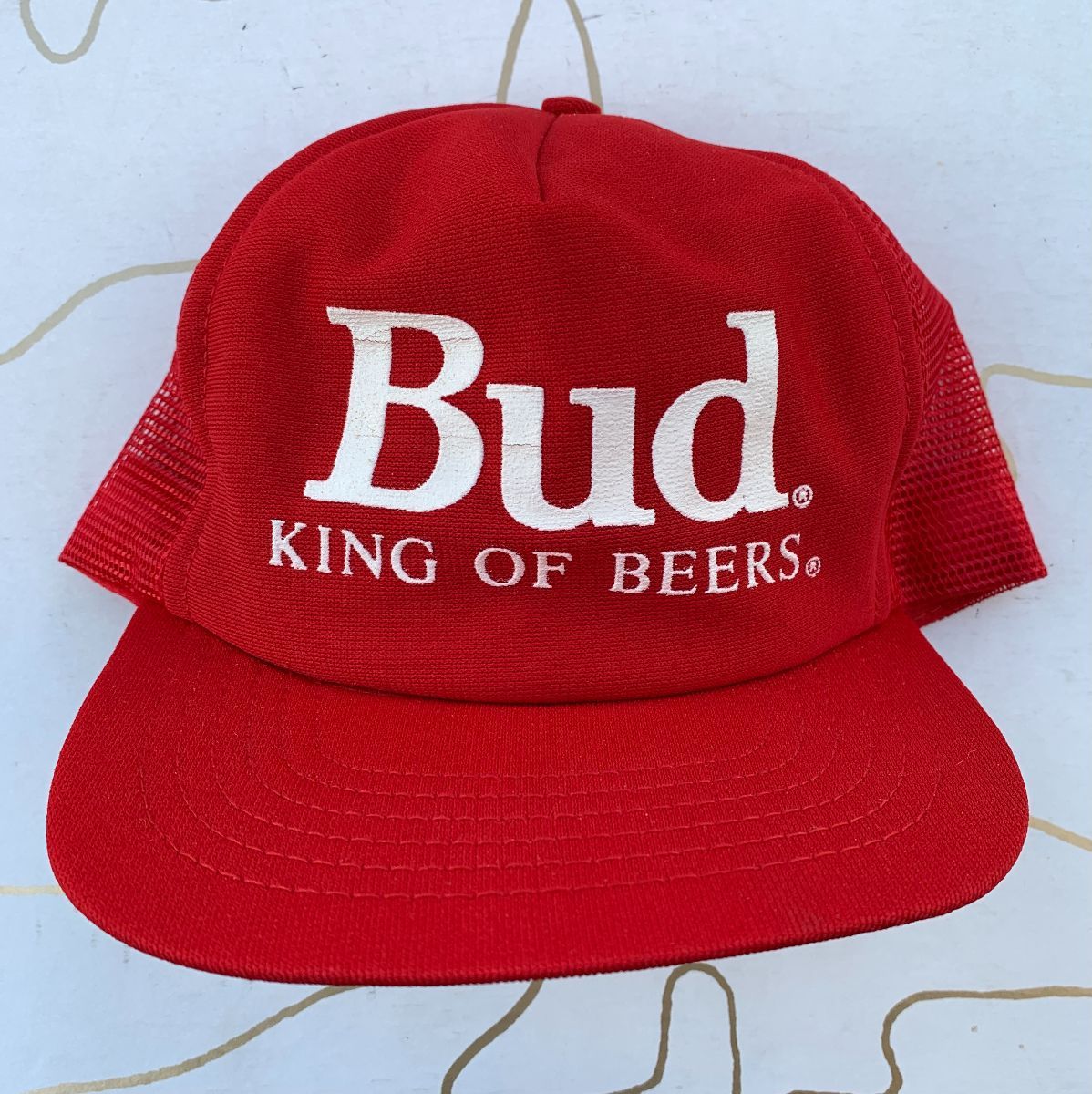 Retro King Of Beers Budweiser Trucker Hat | Boardwalk Vintage