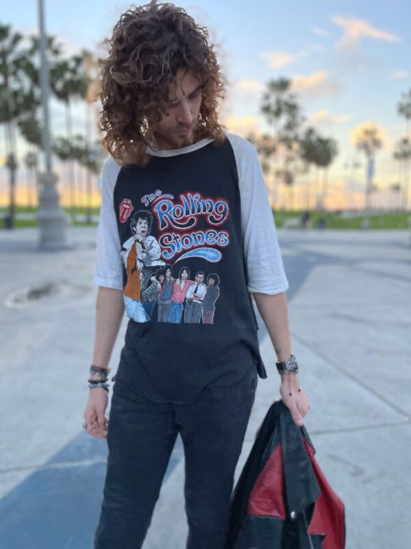 product details: ROLLING STONES RAGLAN RINGER T SHIRT AS-IS photo