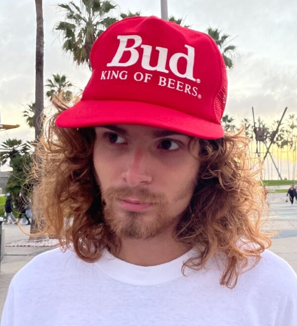 product details: RETRO KING OF BEERS BUDWEISER TRUCKER HAT photo