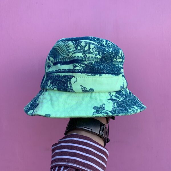 product details: HAND DYED ALL OVER PRINT BUCKET HAT photo