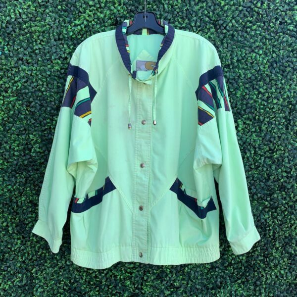product details: OVER DYED 1990S COTTON COLOR BLOCK JACKET BIG POCKETS photo