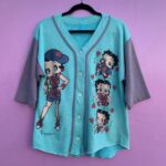 HAND DYED VINTAGE BETTY BOOP BASEBALL JERSEY