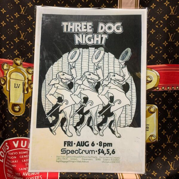 product details: THREE DOG NIGHT LIVE GRAPHIC POSTER WITH DANCING DOGS photo