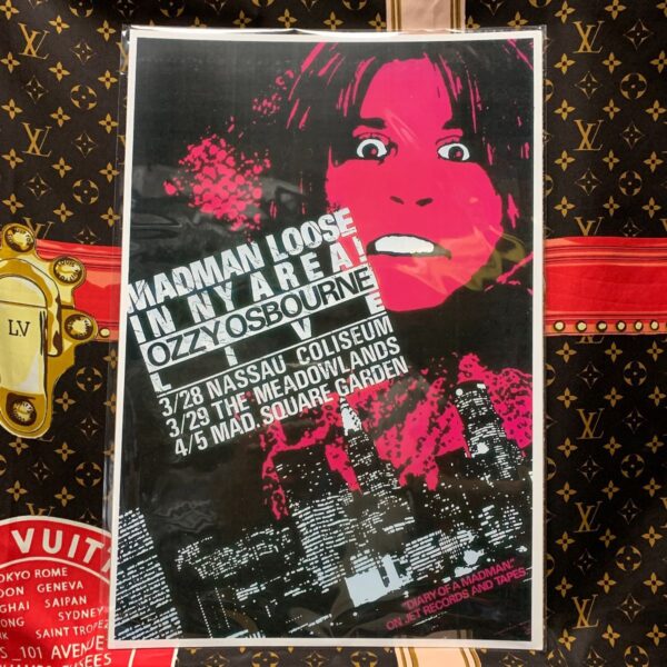 product details: A MADMAN LOOSE IN NY AREA! OZZY OSBOURNE LIVE GRAPHIC POSTER photo