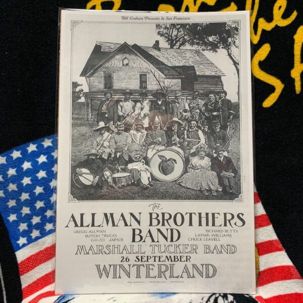 product details: ALLMAN BROTHER AND MARSHALL TUCKER BAND LIVE AT WINTERLAND GRAPHIC POSTER photo