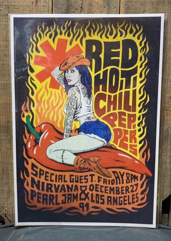 product details: RED HOT CHILLI PEPPERS GRAPHIC POSTER FT NIRVANA AND PEARL JAM photo