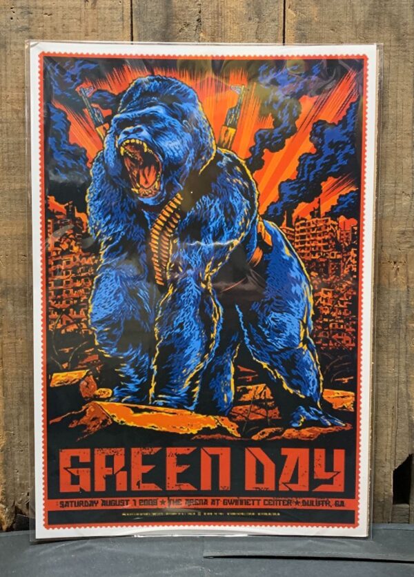 product details: GREEN DAY GRAPHIC KING KONG POSTER LIVE 2009 photo