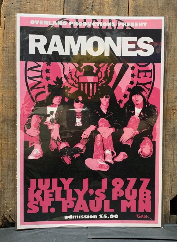 product details: THE RAMONES JULY 1ST 1977 LIVE AT KELLY\\\'S PUB POSTER photo