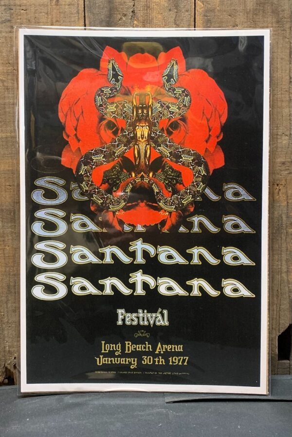 product details: SANTANA FESTIVAL LIVE IN LONG BEACH ARENA 1977 GRAPHIC POSTER photo