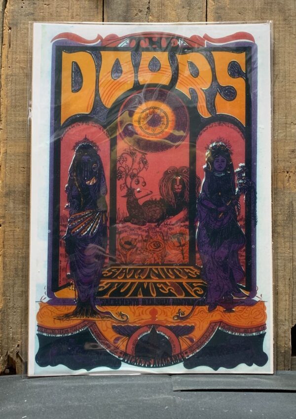 product details: THE DOORS GRAPHIC RITUAL SITE DRAWING POSTER LIVE IN SACRAMENTO photo