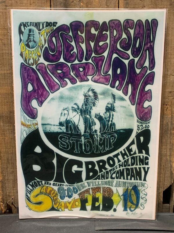 product details: JEFFERSON AIRPLANE GRAPHIC WATERCOLOR POSTER LIVE AT FILLMORE photo