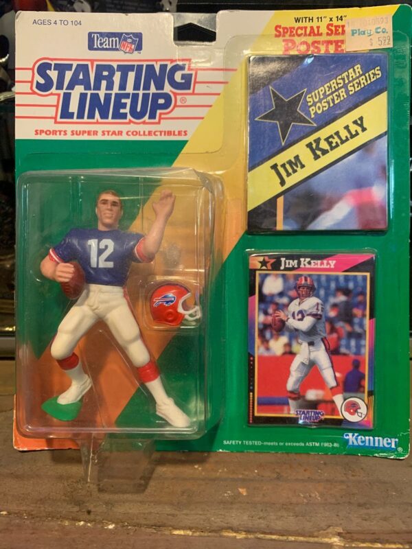 product details: STARTING LINEUP SPORTS ACTION FIGURES NEW IN PACKAGE - JIM KELLY, BUFFALO BILLS, 1992 photo