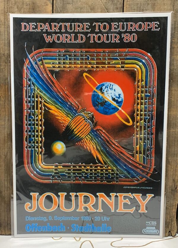 product details: DEPARTURE TO EUROPE WORLD TOUR 1980 JOURNEY POSTER photo
