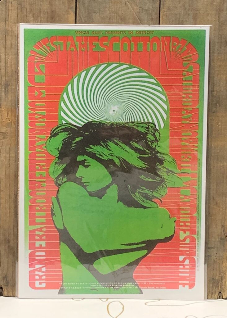 James Cotton Band Live Graphic Trippy Naked Girl Poster 