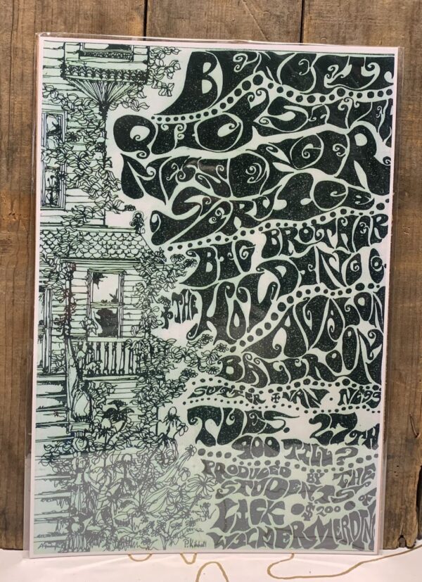 product details: BIG BROTHER AND THE HOLDING CO WITH QUICKSILVER MESSENGER SERVICE LIVE AT THE AVALON BALLROOM ABANDONED HOUSE GRAPHIC POSTER photo