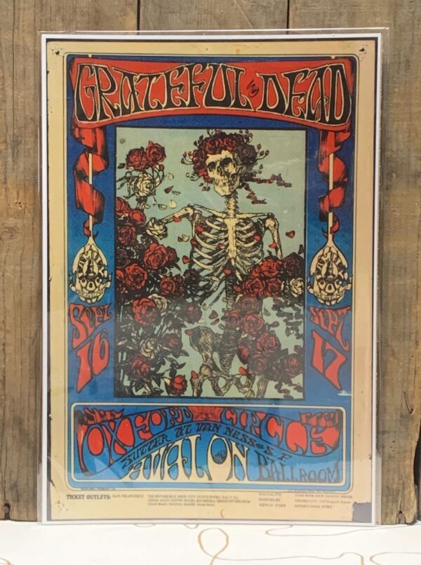 product details: GRATEFUL DEAD LIVE AT OXFORD CIRCLE SKELETON WITH ROSES GRAPHICS photo