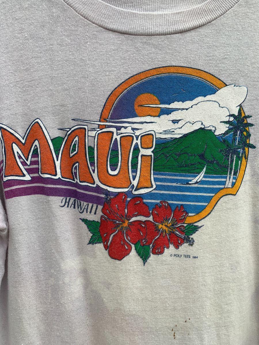 Vintage 1984 Maui, Hawaii Graphic Thin Weave Cotton T Shirt | Boardwalk ...