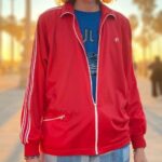 HANG TEN LOGO ADIDAS STYLE TRACKSUIT STRIPE POLYESTER ZIP UP JACKET AS-IS