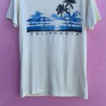OCEAN AND PALM TREES CALIFORNIA GRAPHIC T-SHIRT
