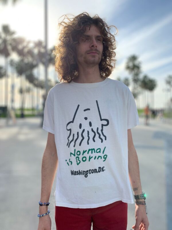 product details: NORMAL IS BORING WASHINGTON D.C FIDO DIDO GRAPHIC T-SHIRT photo