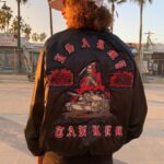 RAD U.S ARMY TANKER JACKET WITH ALLOVER EMBROIDERY AND PATCHES GRIM REAPER