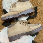 1990S BRUSHED LEATHER LACEUP HIKING BOOTS RUBBER SOLE