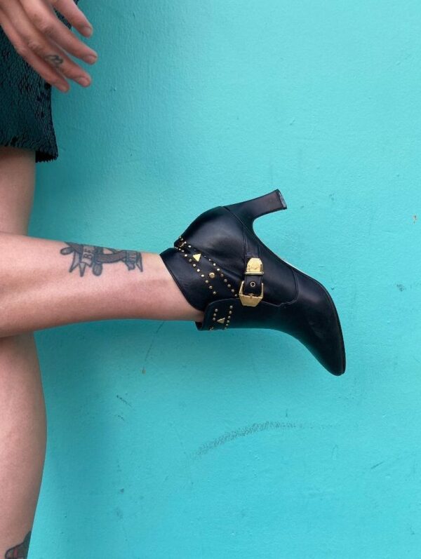 product details: 1980S-90S SUEDE STUDDED BOOTS WITH HEEL photo