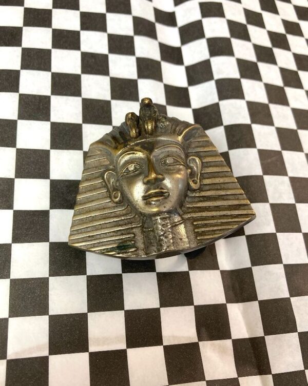 product details: SOLID BRASS BELT BUCKLE EGYPTIAN KING TUT photo