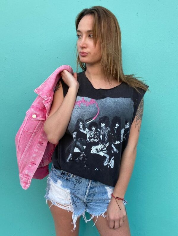 product details: AS IS - RECONSTRUCTED NEW YORK DOLLS GRAPHIC TANK TOP photo